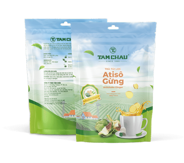 Trà Túi Lọc Atiso Gừng Tâm Châu (200g) - Bịch