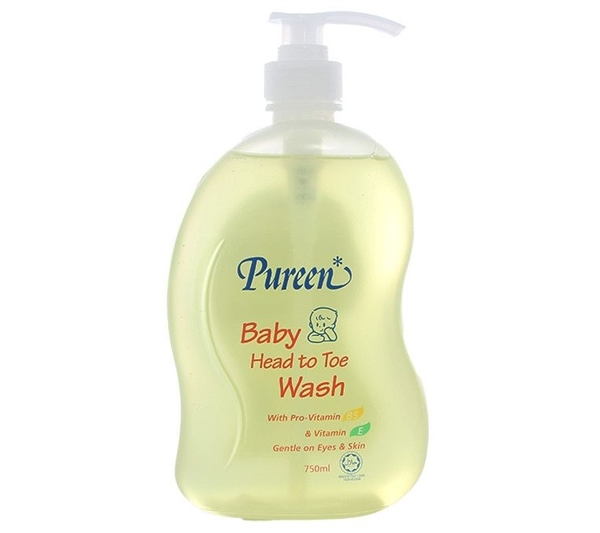 Tắm Gội Toàn Thân Cho Trẻ Sơ Sinh Với Pro Vitamin B5 & E Pureen(750ml) - Chai