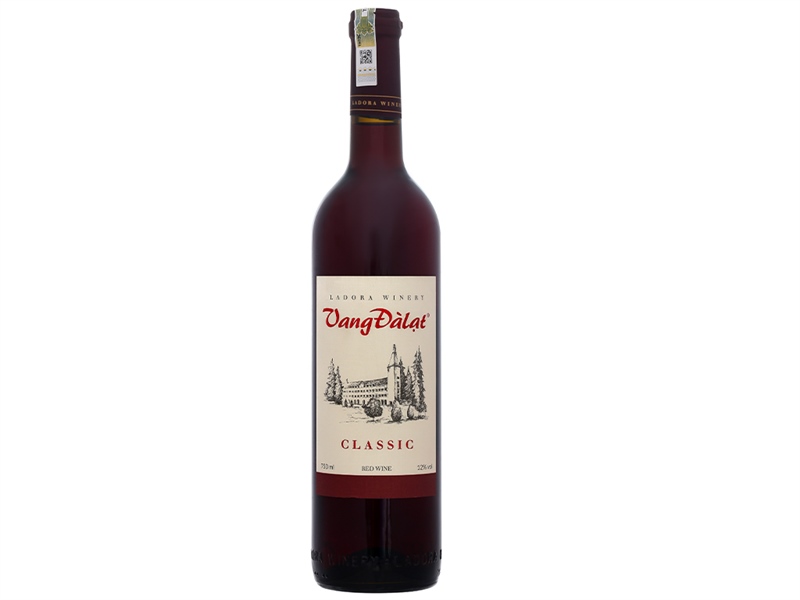 kiotviet_405880779423dd7453911763d6bf21e4 Rượu Vang Đỏ Classic Dalat 12% (750ml) - Chai - Ảnh 1