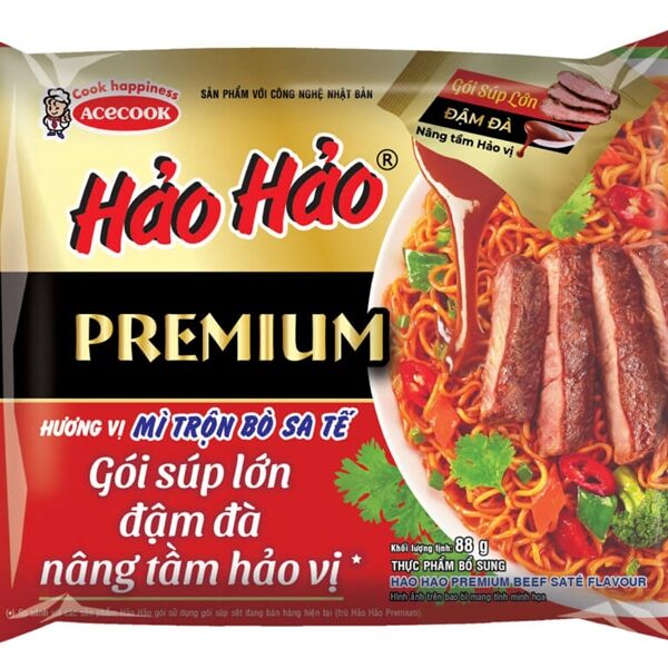 Mì Trộn Bò Sate Premium Hảo Hảo (88g) - Gói