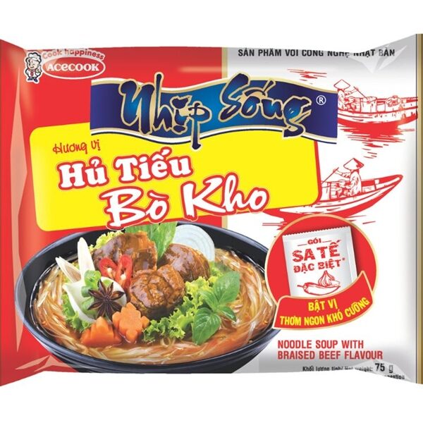 Hủ Tiếu Bò Kho Nhịp Sống (75g) - Thùng