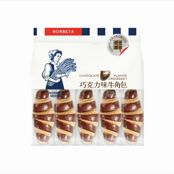Bánh Sừng Bò Vị Socola Norbeta (245g) - Túi