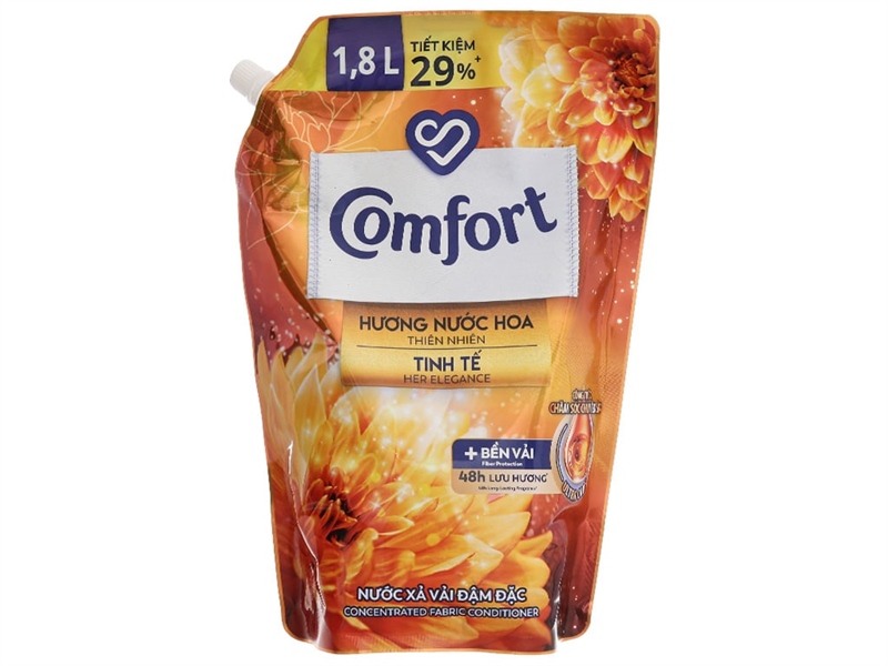 kiotviet_59c413e16675f69f2fb2bece212253db Nước Xả Vải Đậm Đặc Hương Nước Hoa Thiên Nhiên Tinh Tế Comfort (1.8 l) - Túi - Ảnh 1