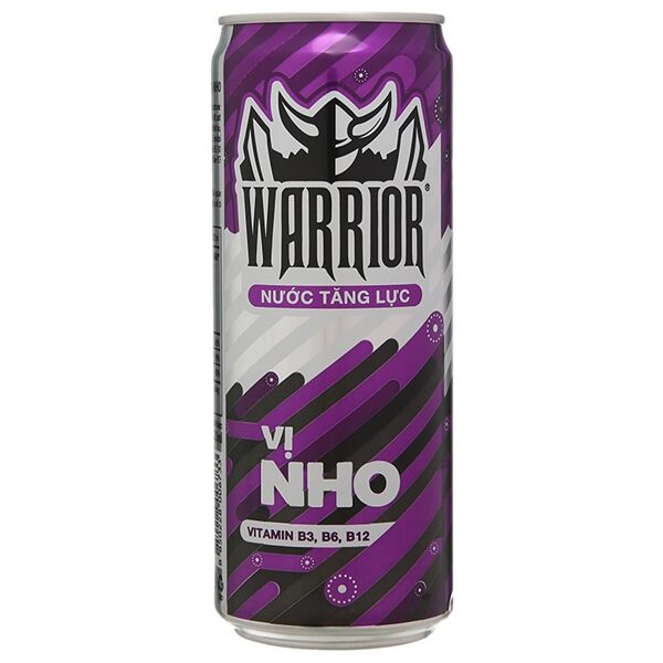 Nước Tăng Lực Vị Nho Warrior (320ml) - Lon
