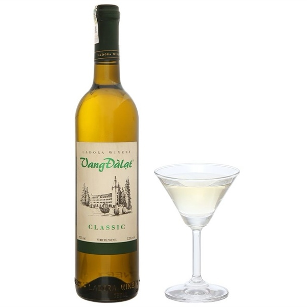 Rượu Vang Trắng Dalat Classic 12% (750ml) - Chai