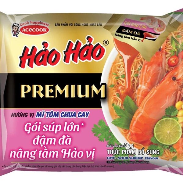 Mì Tôm Chua Cay Premium Hảo Hảo (88g) - Gói