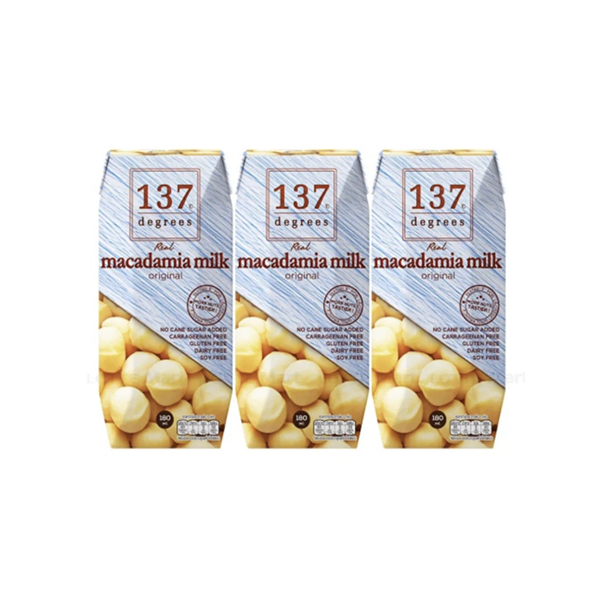 kiotviet_dbcef1f59e85a668923680100b30c57e Sữa Hạt Macca Nguyên Chất 137 Degrees (180mlx3) - Lốc - Ảnh 1